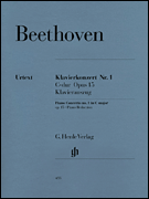 Concerto No. 1 in C Maj, Op. 15 piano sheet music cover